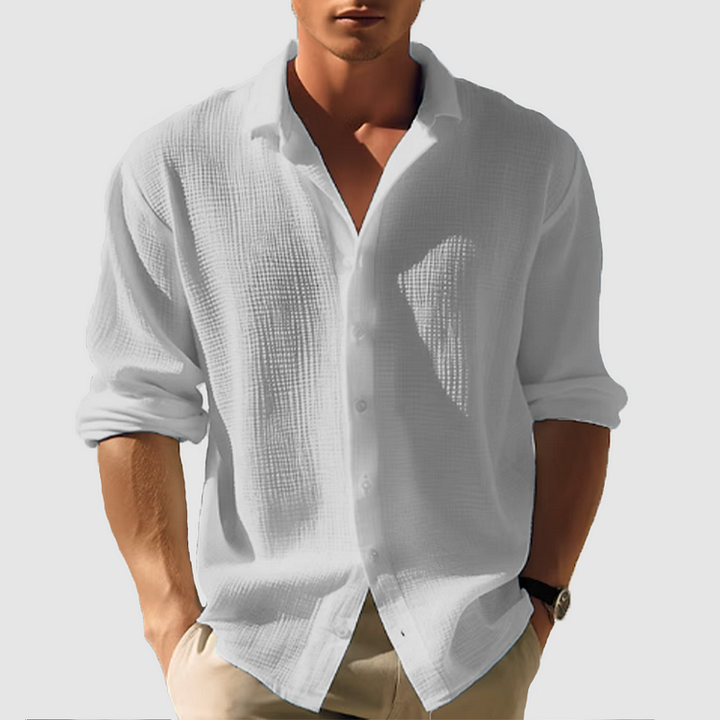 Frederik | Hommes Chemise boutonnée à manches longues