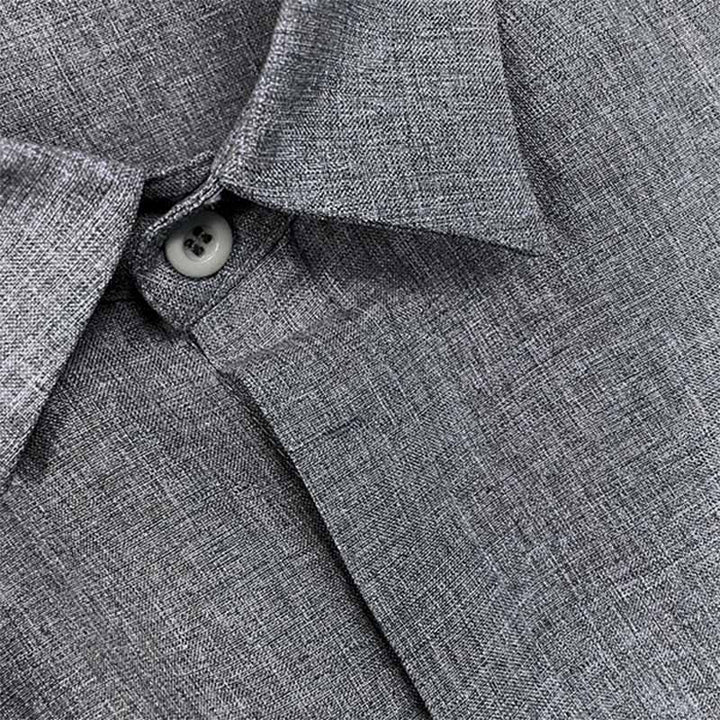 Melchior | Linen and cotton notch collar shirt for men