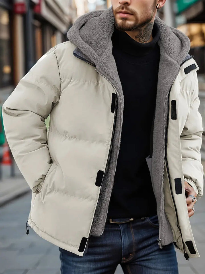Jules – Veste pour homme avec capuche, polaire chaude pour activités extérieures