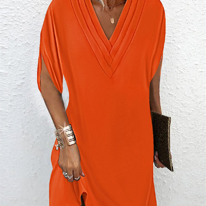Jansen | Elegant dress with plain split sleeves