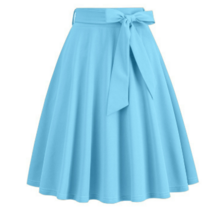 Damen Midirock mit hoher Taille | Fliege