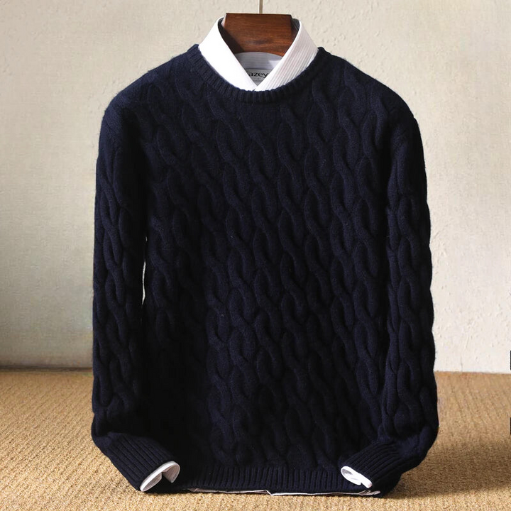 Pull en maille torsadée pour hommes - Adrien