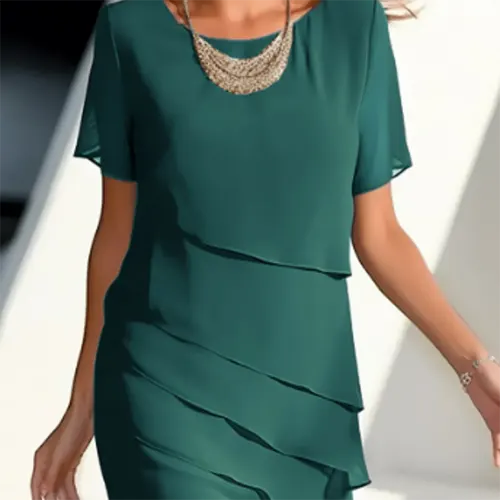 Elegantes Hochzeitsgastkleid für Damen | Midi