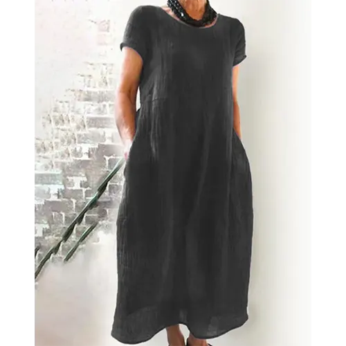 Einfaches Sommerkleid für den Alltag für Damen | Midi