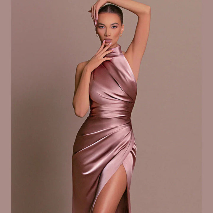 Women's Backless Dress with High Slit | Maxi