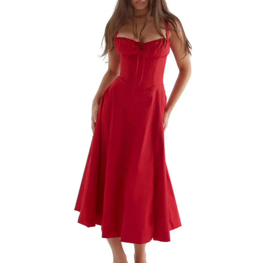 Donne Abito Elegante Senza Maniche | Midi