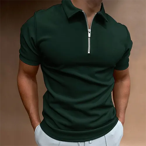 Lässiges Sommer-Polo für Herren | Reißverschluss