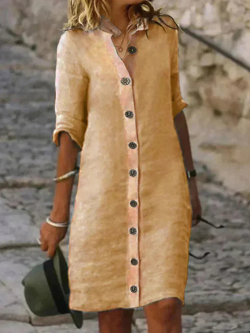 Robe en Lin "Bette" - Élégance Estivale et Confort