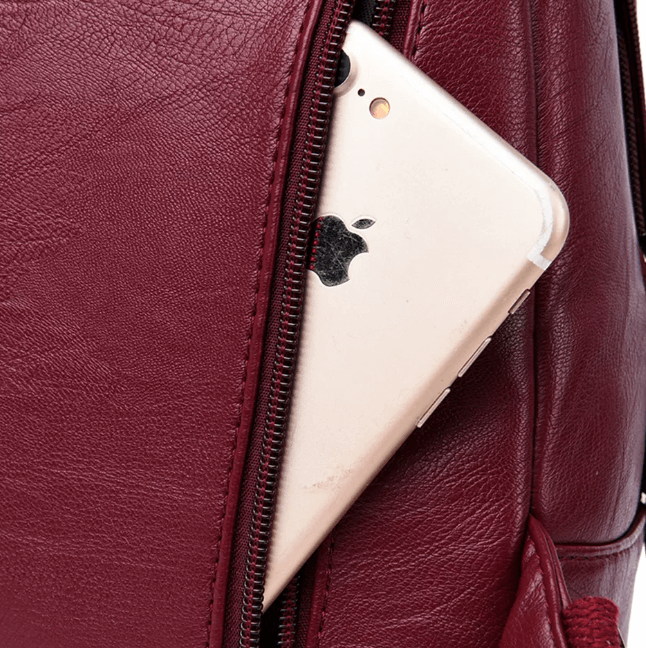Camia - Sac à Dos Élégant et Pratique en Cuir Véritable