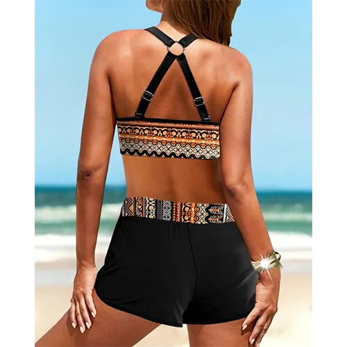 Schicker bedruckter Sommerbikini für Frauen | Zwei Zimmer