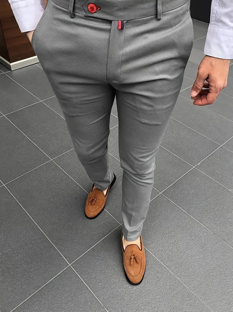 Tahmuras | Pantaloni da abito slim casual da uomo