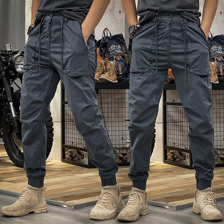 Mathieu – Pantaloni cargo elasticizzati da uomo, pratici e comodi