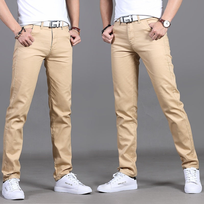 Men's Straight Cut Chino Pants | Low Waist