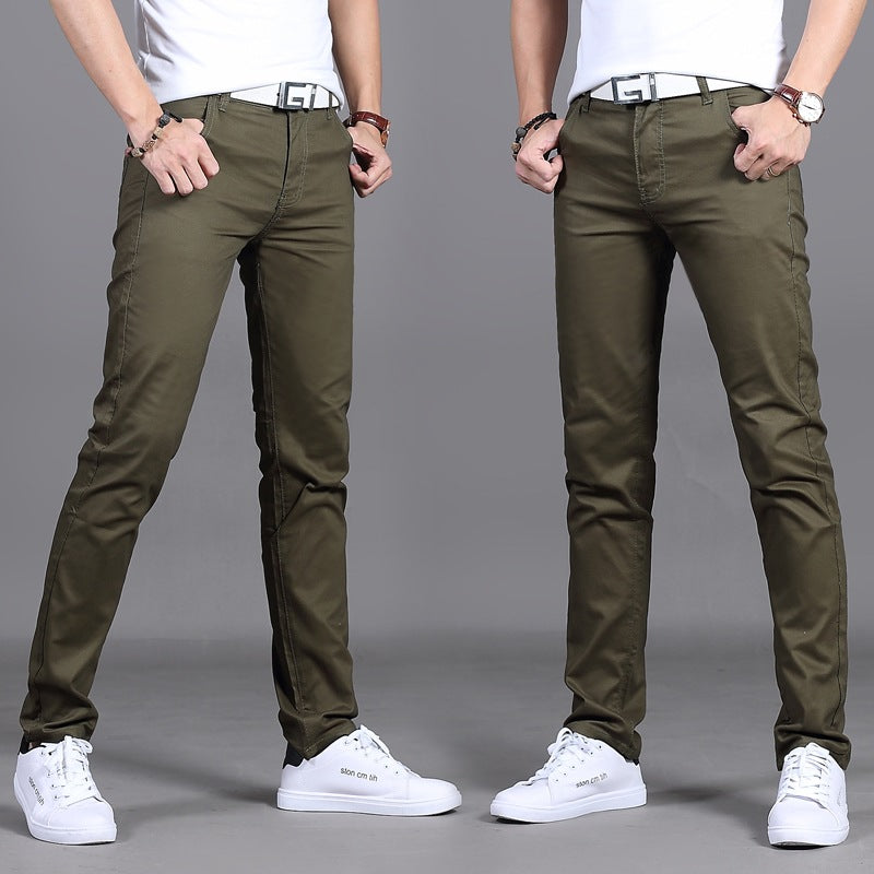 Men's Straight Cut Chino Pants | Low Waist