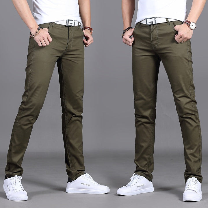 Men's Straight Cut Chino Pants | Low Waist