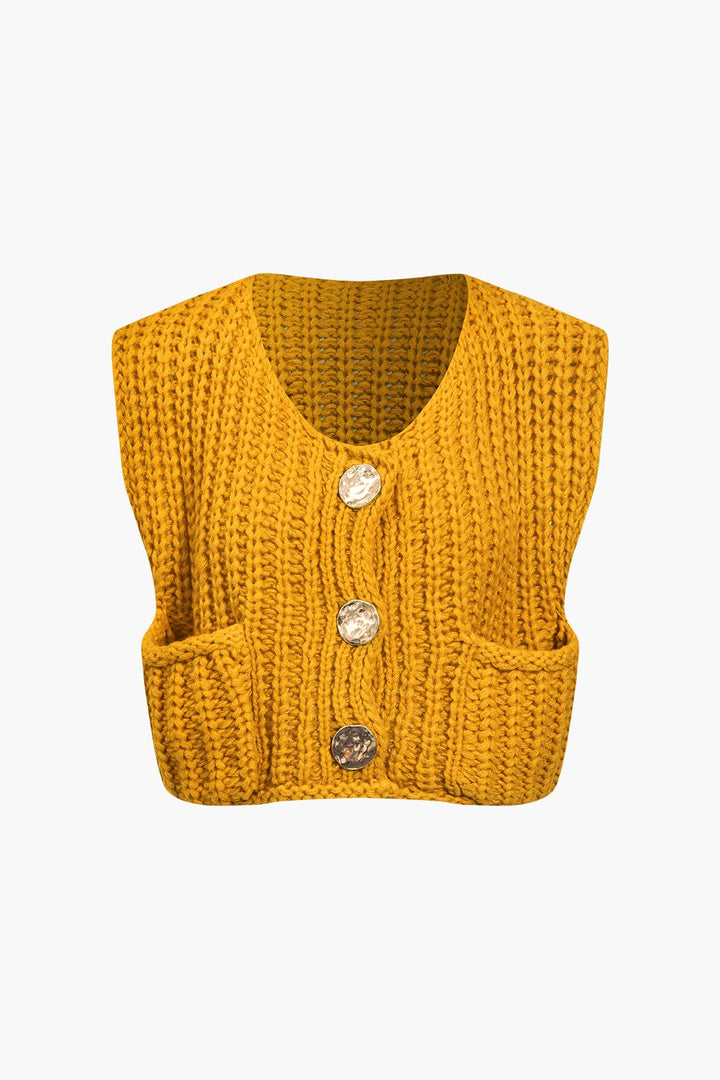 Gilet Boutonné en Tricot Décontracté - Style Élégant et Confortable