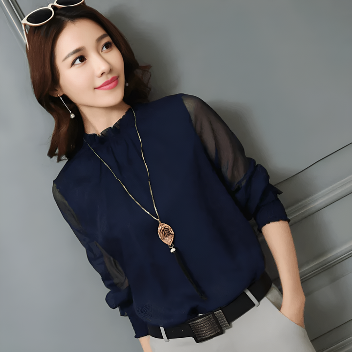 Elegante Bluse mit Puffärmeln für Damen | Sommer