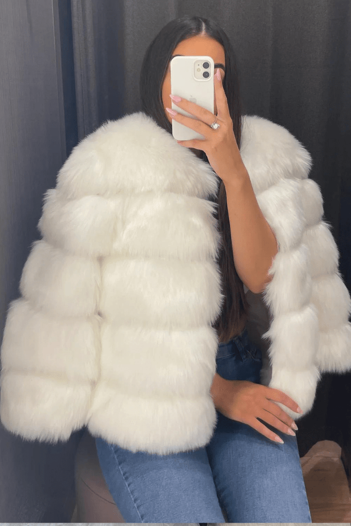 Tarynna - Veste en peluche synthétique confortable