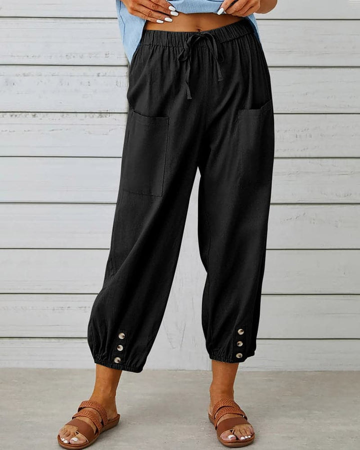 Hanna - Pantalon ample taille haute