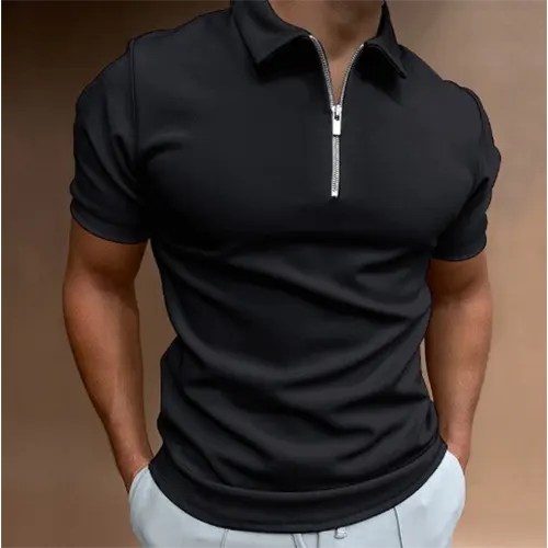 Lässiges Sommer-Polo für Herren | Reißverschluss