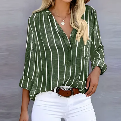 Elegante Bluse mit langen Ärmeln für Damen | Mit Knöpfen
