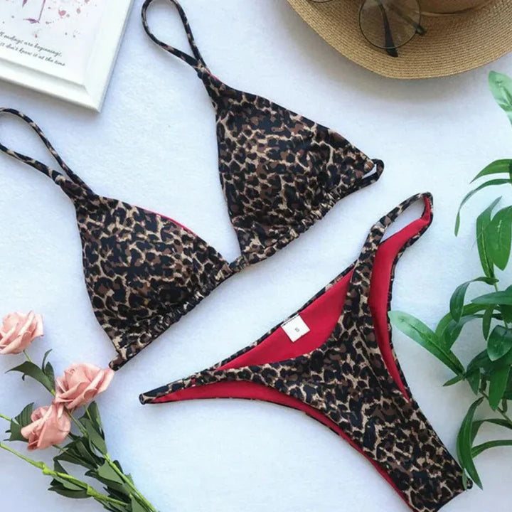 Bequeme Bikini-Sets für Frauen | Leopardenmuster