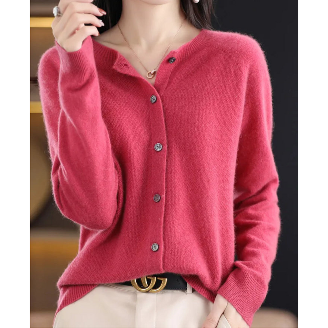 Ibbie - Cardigan Col Roulé O Cashmere Pull Femme