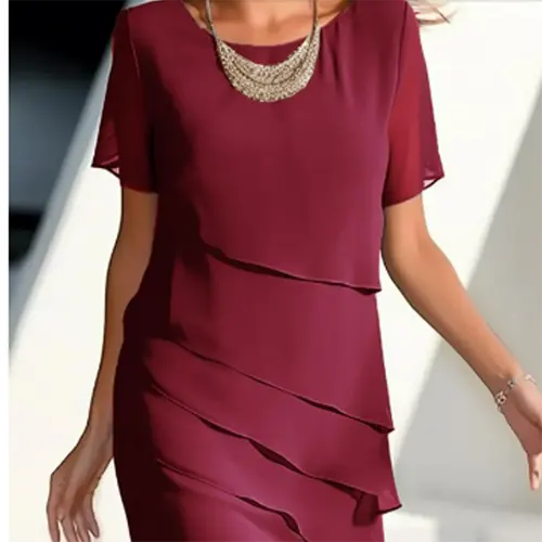 Elegantes Hochzeitsgastkleid für Damen | Midi
