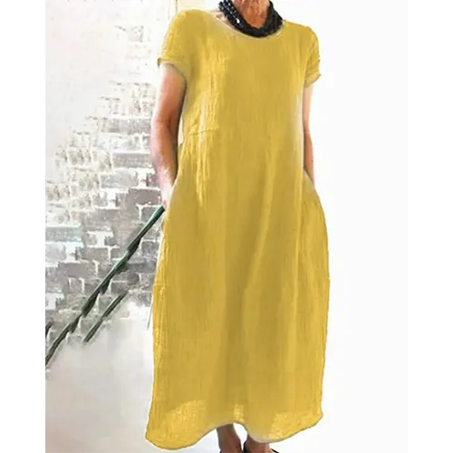Einfaches Sommerkleid für den Alltag für Damen | Midi