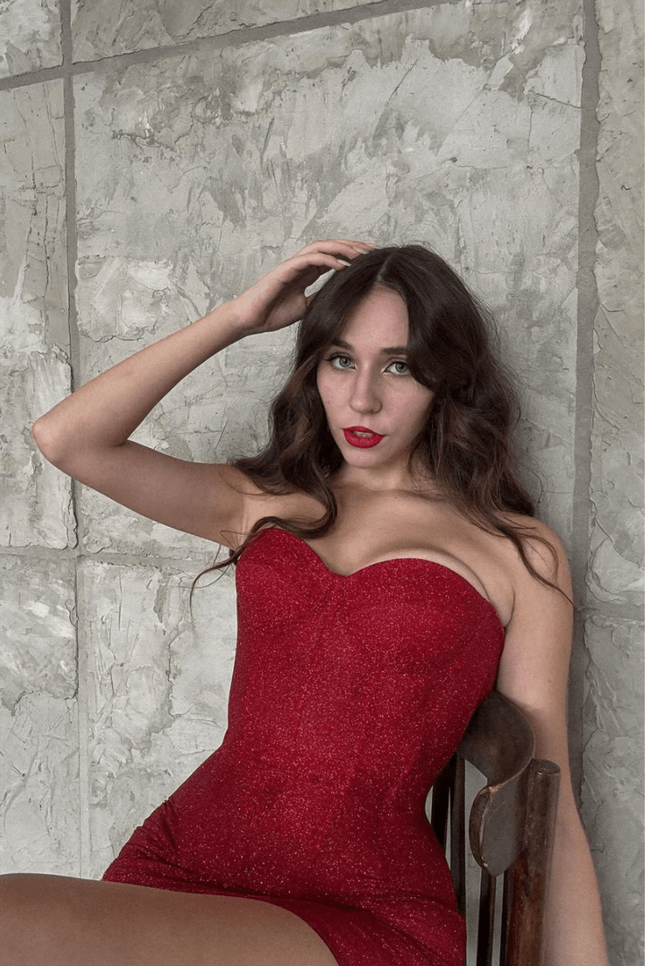 Margaux - Robe courte sans bretelles avec corset