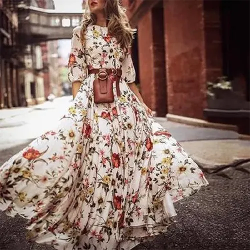Sommerliche Blumenkleider für Frauen | Maxi