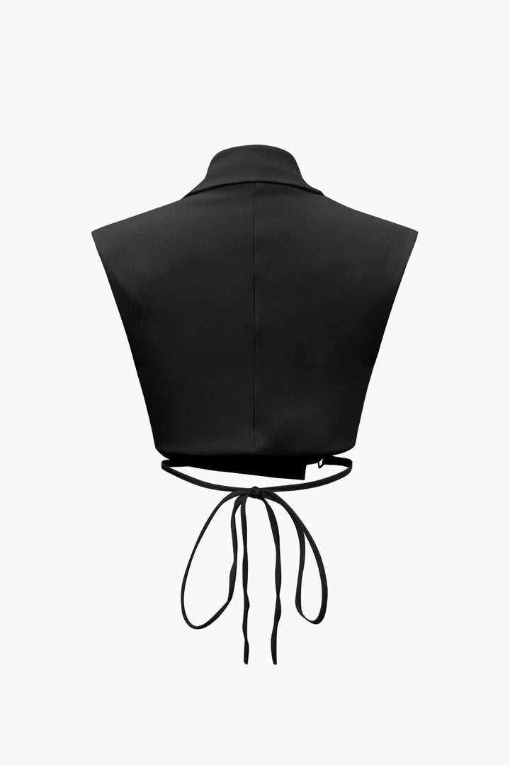 Ensemble Pantalon et Gilet à Revers - Élégance Décontractée