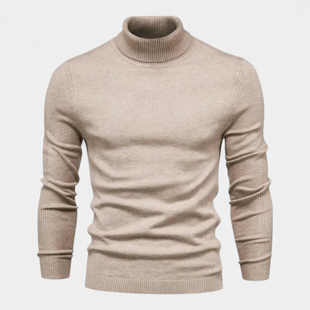 Curie Paris | Pull à col roulé en maille côtelée pour homme