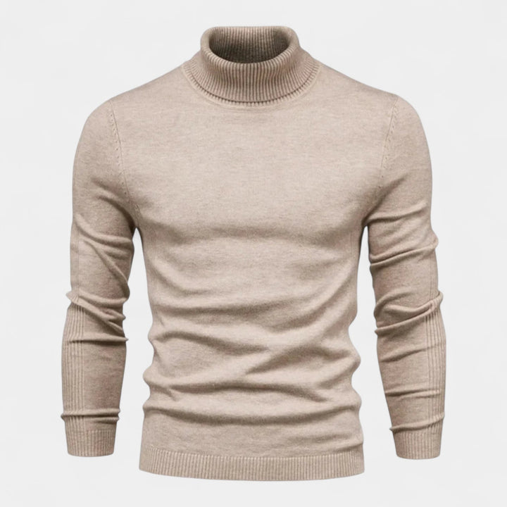 Curie Paris | Pull à col roulé en maille côtelée pour homme