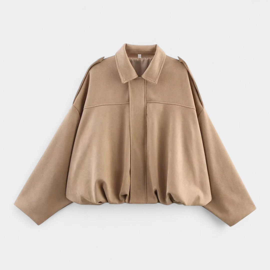 Curie Paris | Veste pour femme d'inspiration militaire en simili-suède
