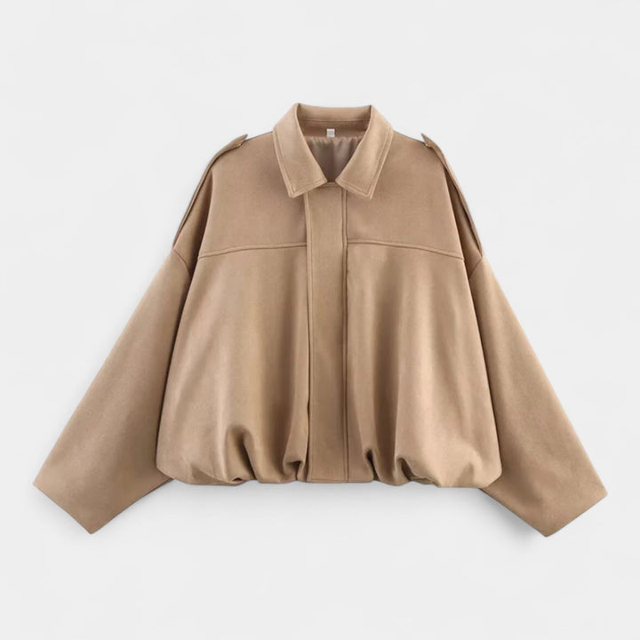 Curie Paris | Veste pour femme d'inspiration militaire en simili-suède