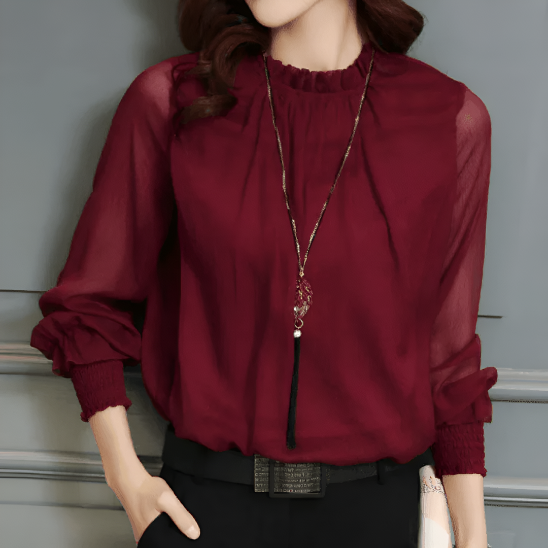 Elegante Bluse mit Puffärmeln für Damen | Sommer