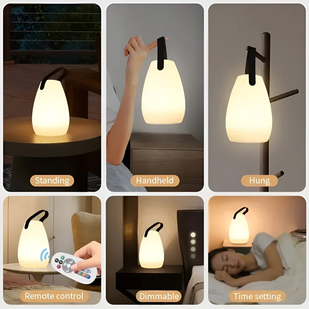 Bezprzewodowa wodoodporna lampa stołowa LED do użytku wewnętrznego i zewnętrznego - Lumora