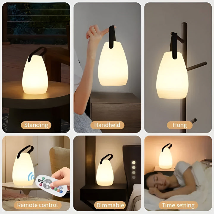 Bezprzewodowa wodoodporna lampa stołowa LED do użytku wewnętrznego i zewnętrznego - Lumora