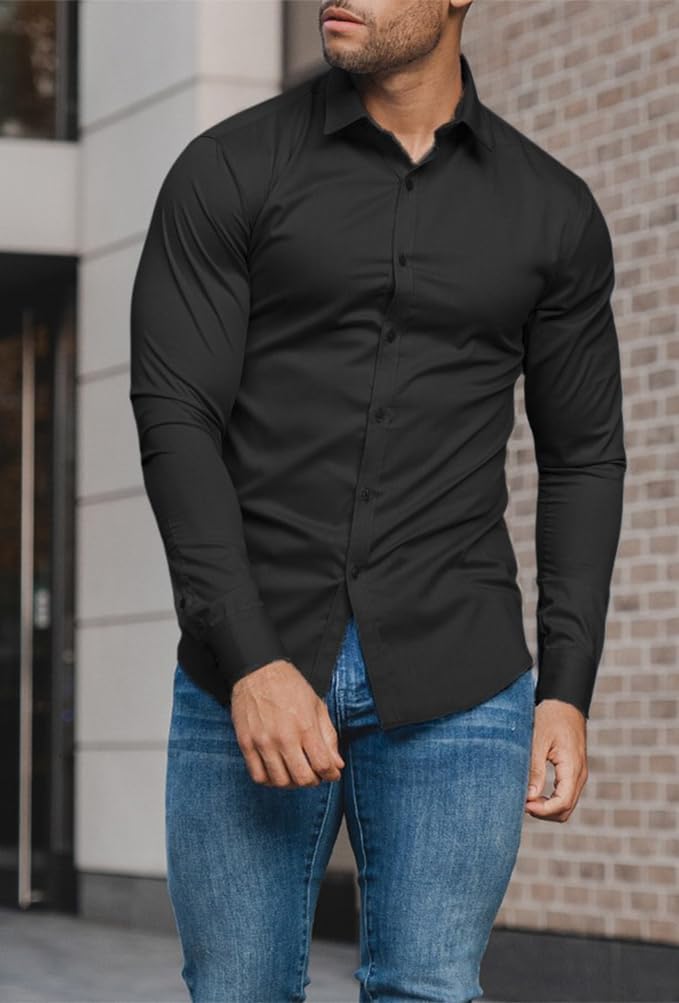 Men's Slim-Fit Shirt Spring 2025 – Wrinkle-Free – David