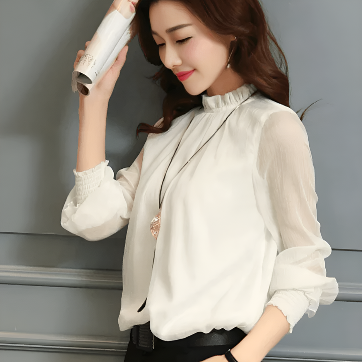 Elegante Bluse mit Puffärmeln für Damen | Sommer