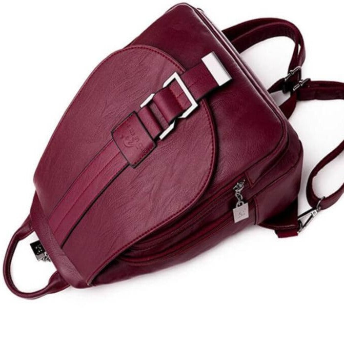 Camia - Sac à Dos Élégant et Pratique en Cuir Véritable