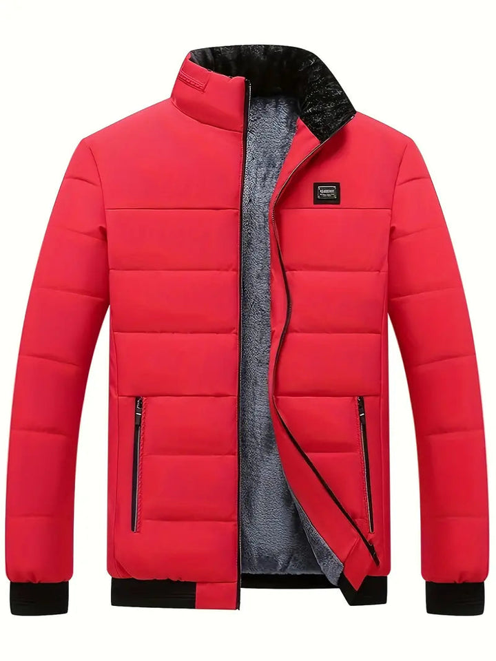 Matthieu – Cappotto uomo con collo alto, giacca invernale spessa con fodera in velluto