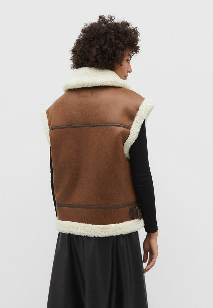 Jade - Leather Luxe Bodywarmer chaud en cuir