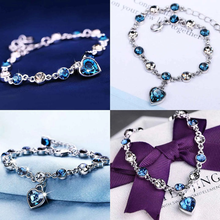 Crystal Bracelet "Heart of the Ocean" - Dazzling and Elegant Jewelry