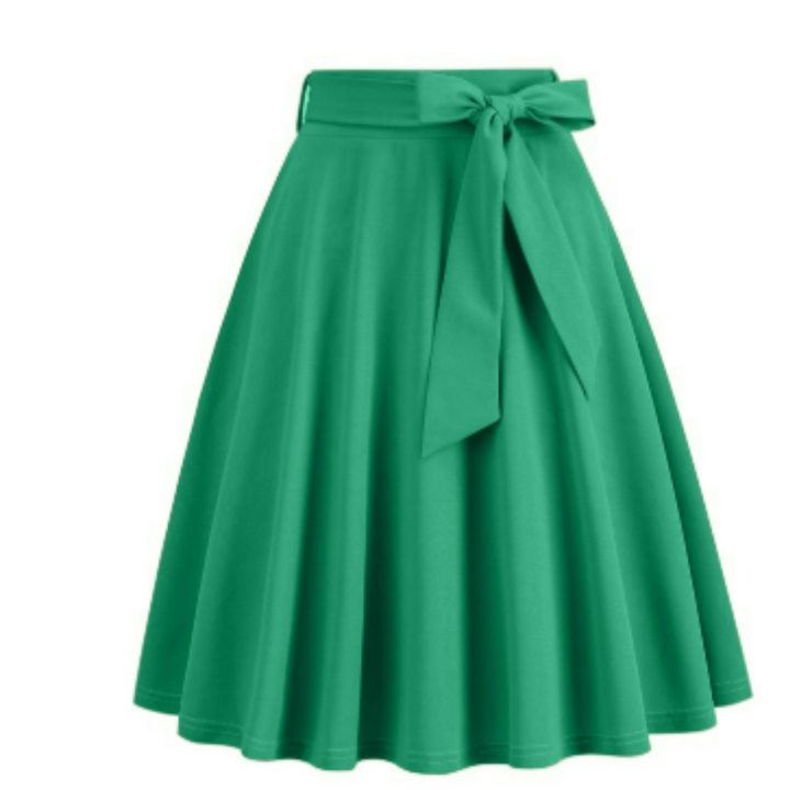 Damen Midirock mit hoher Taille | Fliege