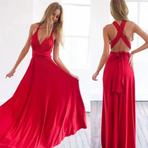 Elegantes Hochzeitskleid mit Rückenausschnitt für Damen | Maxi