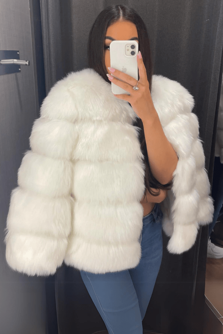 Tarynna - Veste en peluche synthétique confortable