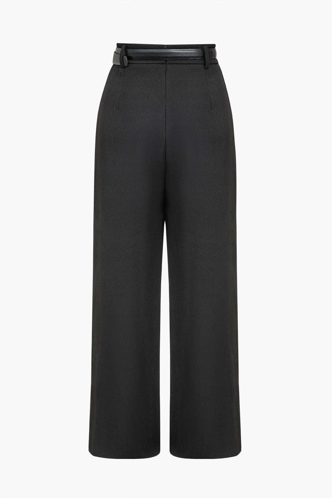 Pantalon Asymétrique Ceinturé - Style Décontracté et Élégant