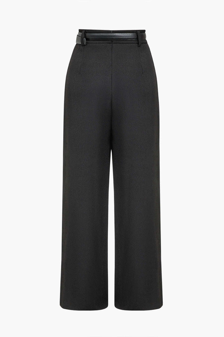 Pantalon Asymétrique Ceinturé - Style Décontracté et Élégant